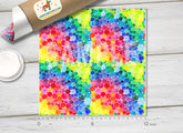 Rainbow Dots Patterned Adhesive Vinyl 384